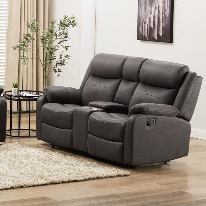 Bruno 2 Seater Reclining Sofa with Cup Holders