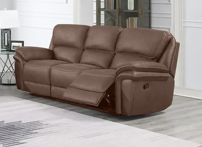 Blaine 3 Seater Chestnut Reclining Sofa