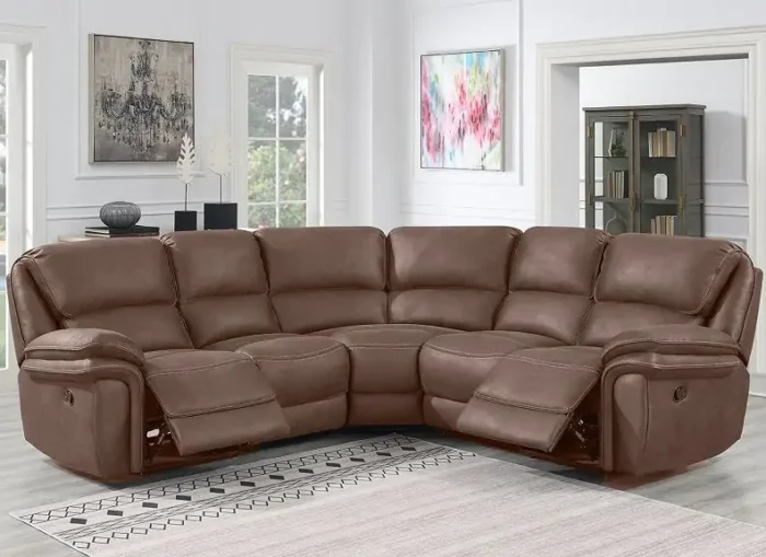 Blaine Chestnut corner reclining sofa