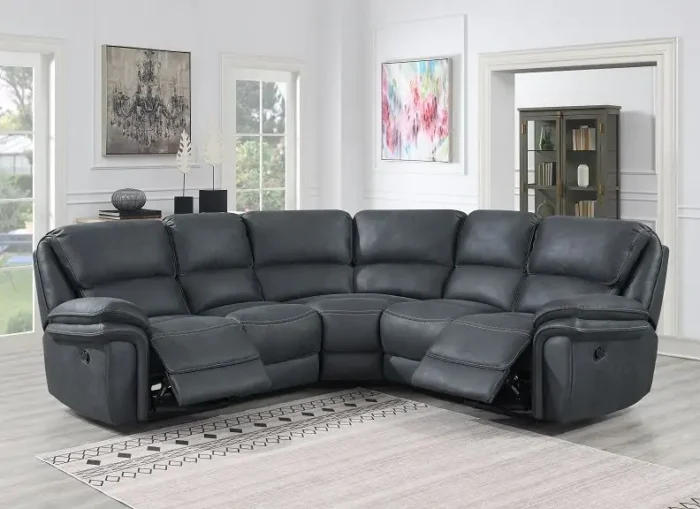 Blaine Slate Corner Reclining Sofa