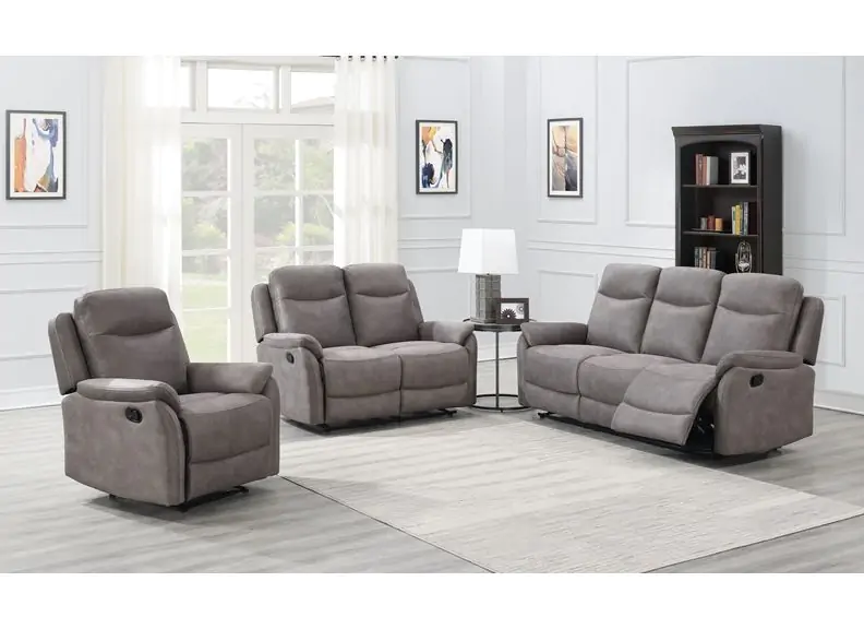 Evan Grey Fabric Sofa Collection