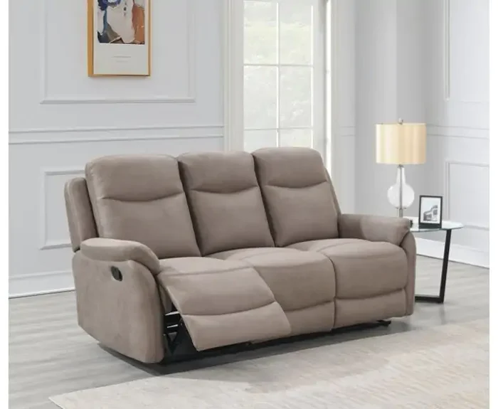 Evan Sultry 3 Seater Reclining Fabric Sofa