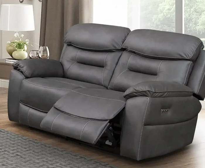 Leroy Grey 2 Seater Electric Recliner Sofa