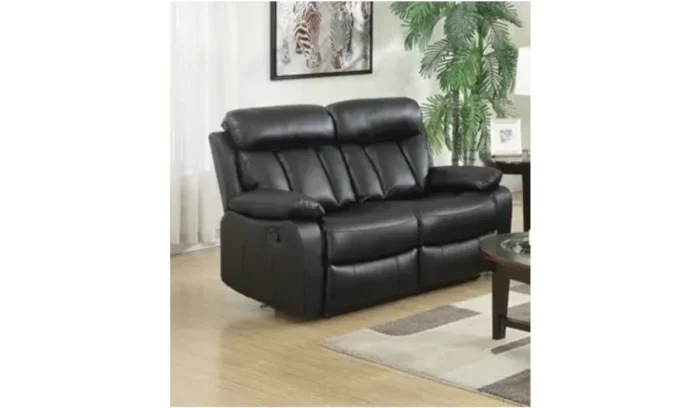 Merrion Black 2 Seater Recliner Sofa