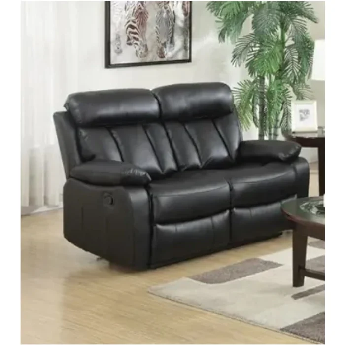 Merrion Black 2 Seater Recliner Sofa