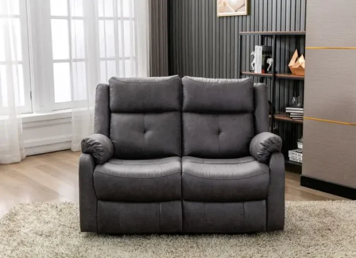 Casey Grey 2 Seater Recliner Sofa