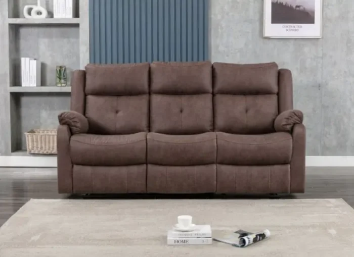 Casey Chestnut 3 Seater Recliner Sofa