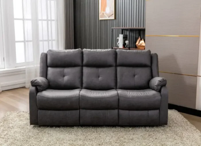 Casey Grey 3 Seater Recliner Sofa