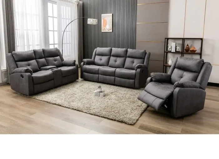 Casey Grey Recliner Sofa Collection