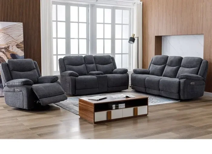 Herbert Recliner Sofa Collection Dark Grey