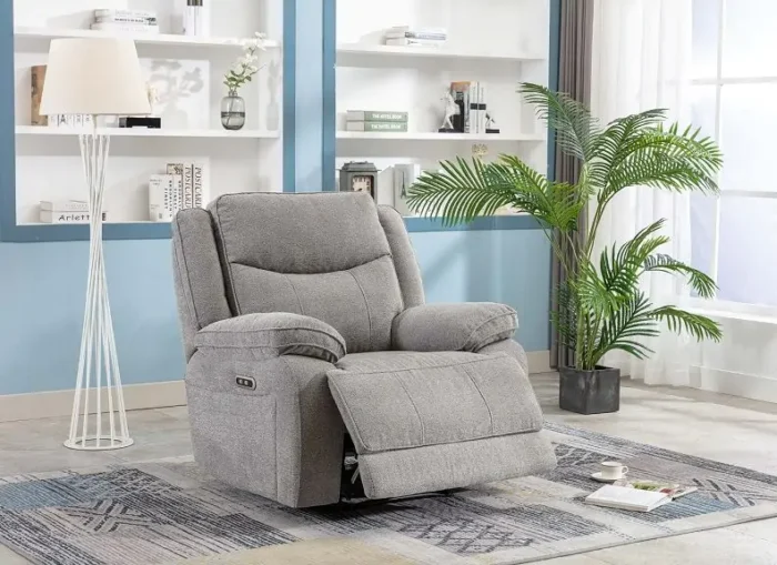 Herbert 1 Seater Recliner Armchair Light Grey