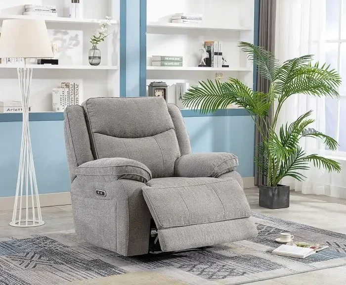 Herbert 1 Seater Recliner Armchair Light Grey