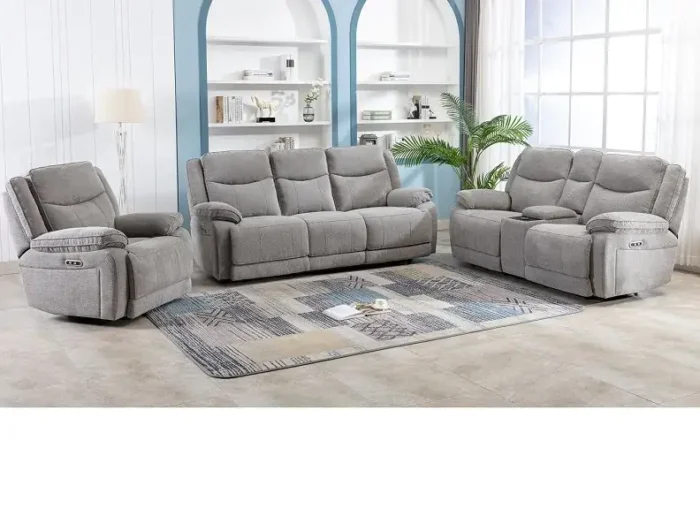 Herbert Recliner Sofa Collection Light Grey