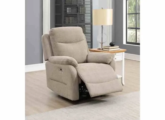 Keegan Oatmeal 1 Seater Electric Reliner Armchair