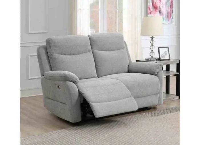 Keegan Grey 2 Seater Electric Recliner Sofa