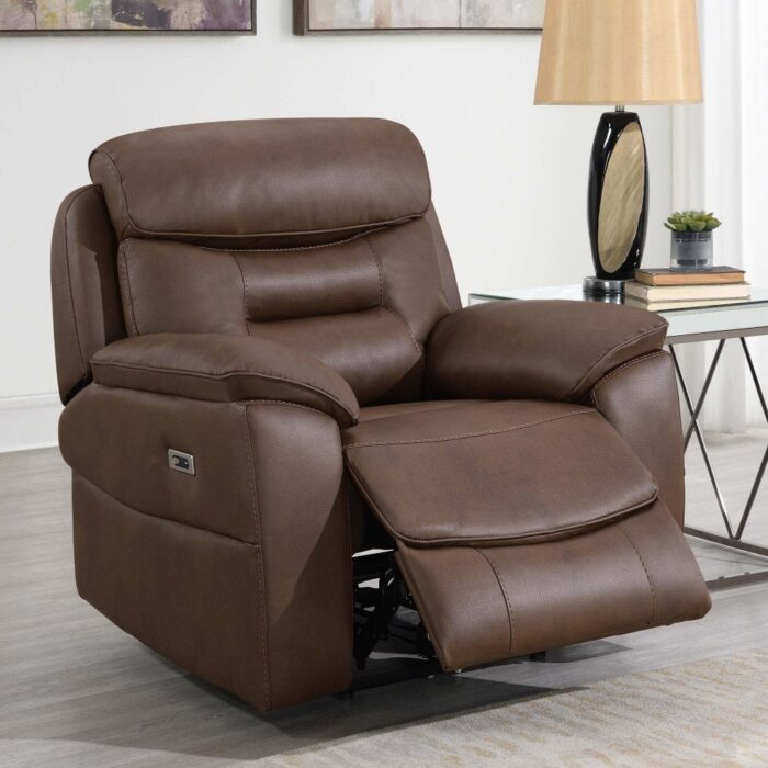 Leroy Chestnut 1 Seater Electric Recliner Amrchair