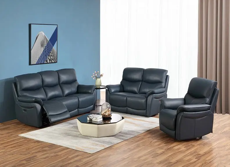 Ricardo Blue Recliner Sofa Collection