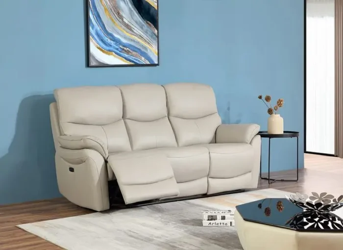 Ricardo Grey 3 Seater Recliner Sofa