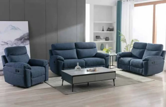 Vera Recliner Sofa Collection in Blue