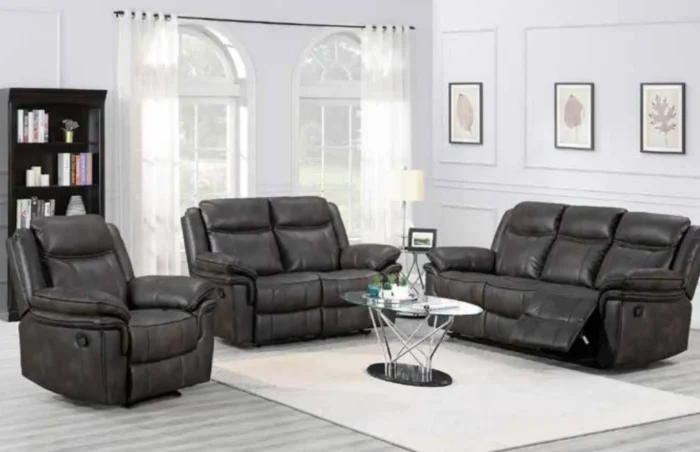 Luca Recliner Sofa Collection Grey Leathaire