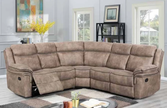 Luca Recliner Corner Sofa Brown