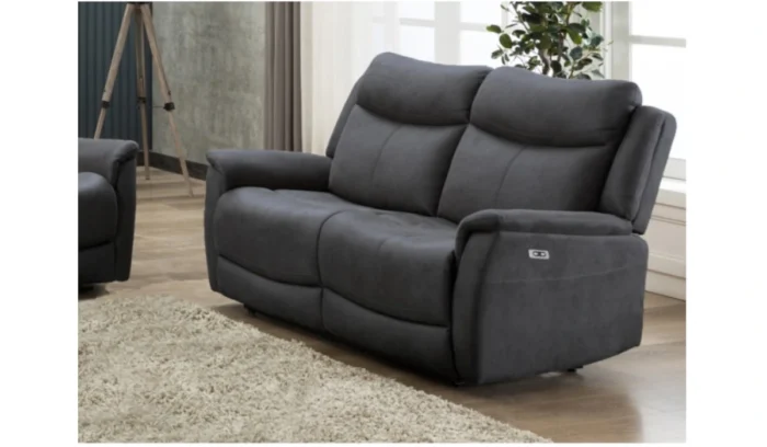 Arizona Slate 2 Seater Electric Reclining Sofa