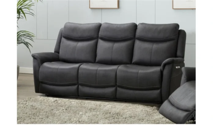 Arizona Slate 3 Seater Electric Recliner Sofa