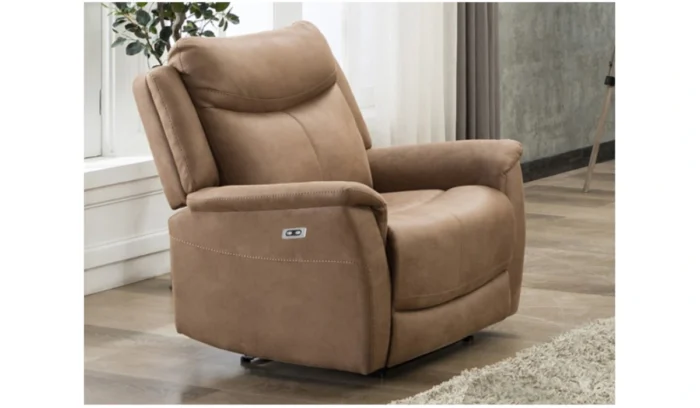 Arizona Caramel 1 Seater Electric Recliner Armchair