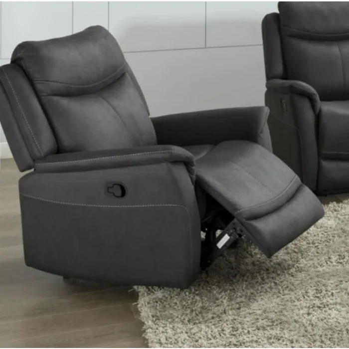 Arizona Slate 1 Seater Manual Recliner Armchair