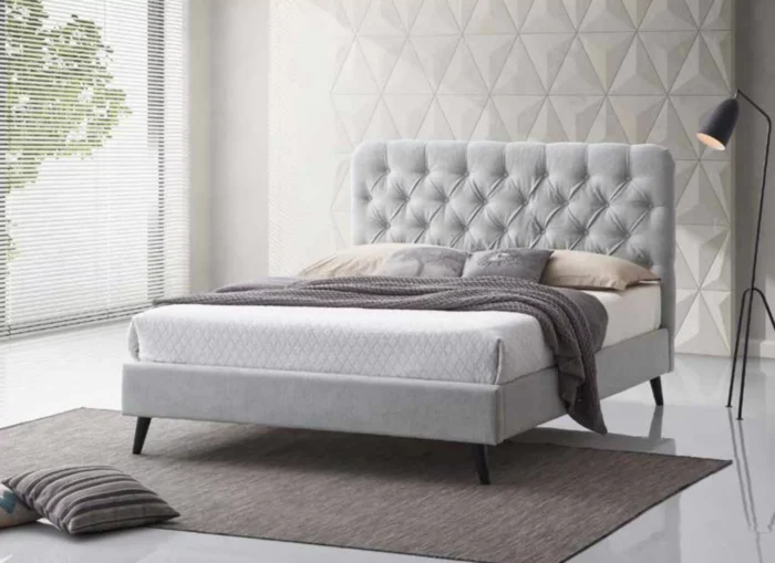 Penelope Bed Light Grey