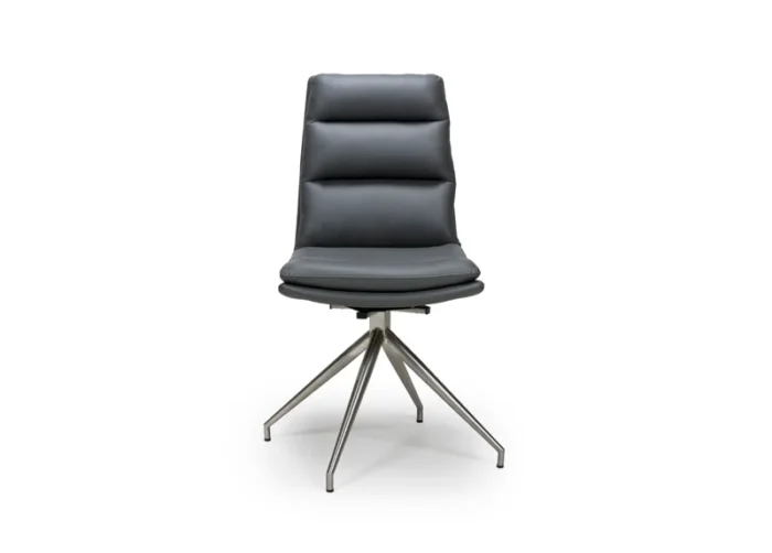 Nobo Chair Grey Brushed Steel