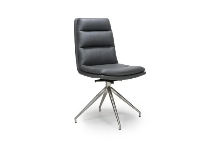 Nobo Chair Grey Brushed Steel