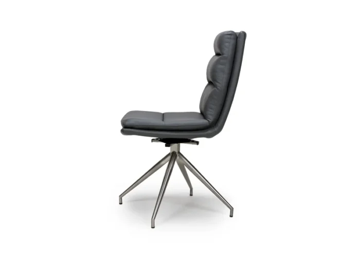 Nobo Chair Grey Brushed Steel