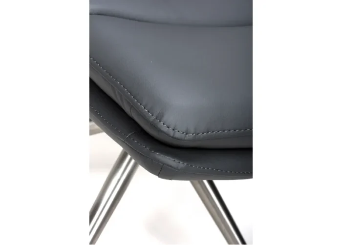 Nobo Chair Grey Brushed Steel