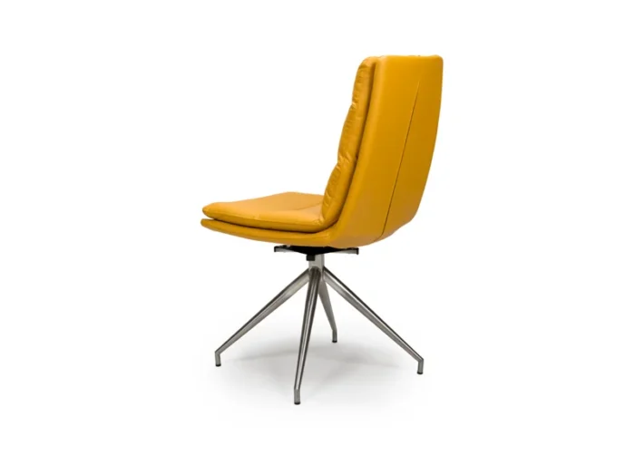 Nobo Chair Ochre Brushed Steel