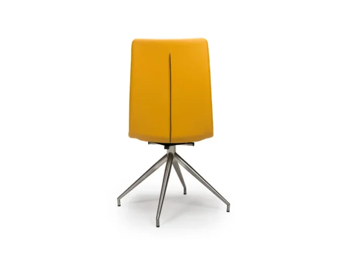 Nobo Chair Ochre Brushed Steel