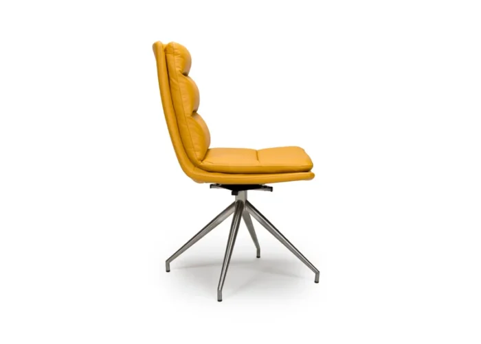 Nobo Chair Ochre Brushed Steel