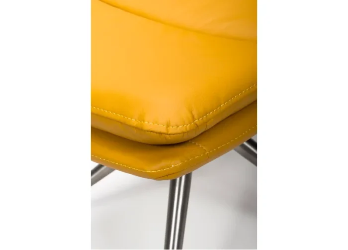 Nobo Chair Ochre Brushed Steel